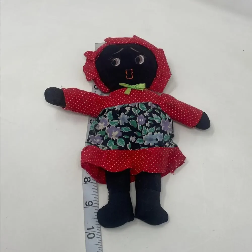 Vintage Handmade African American Cloth Topsy Turvy/Folk Art Doll